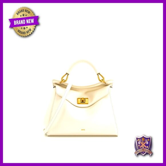 Handbags - Vegan Leather Top Handle Bag Classic Chic Minimal Crossbody Adjustable Strap